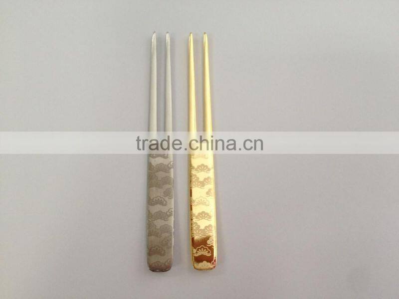 Stainless Steel Kanzashi Pick Fork Japanese Pattern Dessert Fork