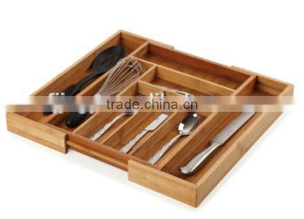TOP Quality unique bamboo expandable bamboo kitchen drawer organizer for kitchen tools