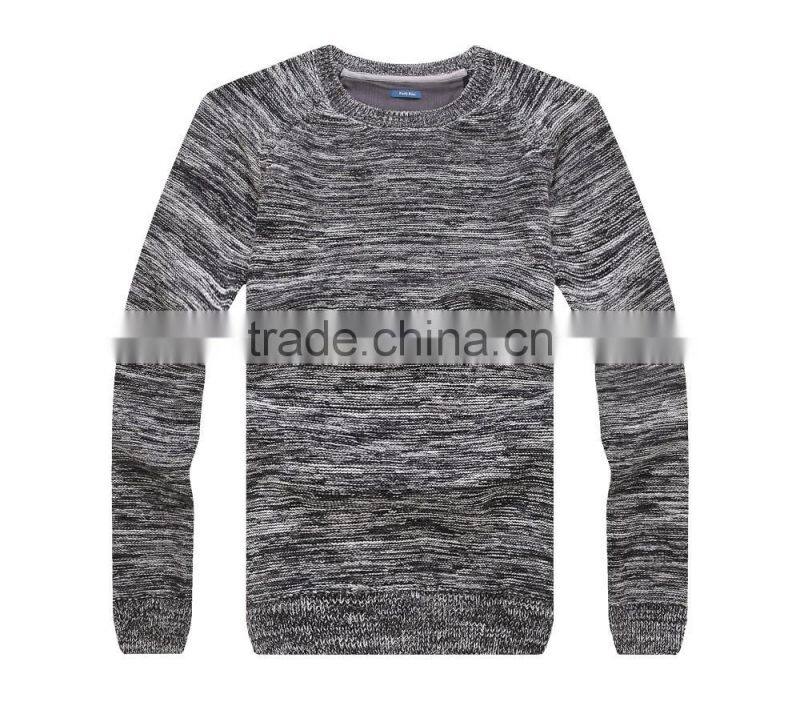 European fashion design color combination pullover knit sweater