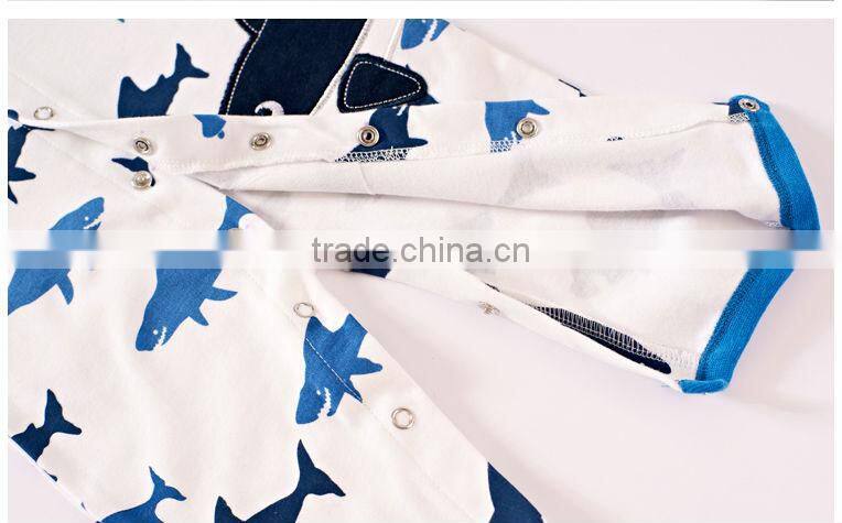 Wholesale cotton plain baby romper,baby animal print rompers,long sleeves long leg baby romper