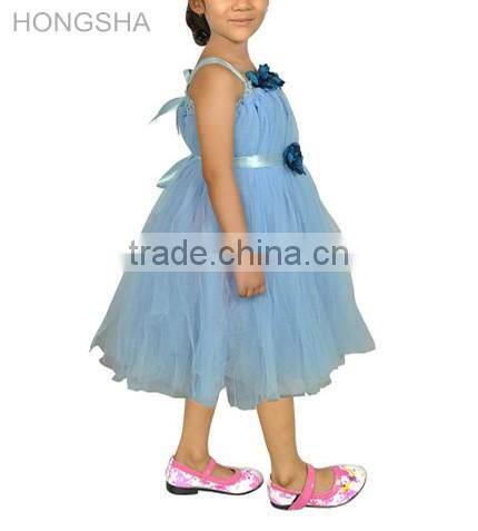 Baby Girl Frock Designs Tutu Flower Net Prom Dresses HSD2405