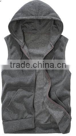 2016 Mens Sleeveless Hoodies Fashion Casual Sports Sweatshirt
