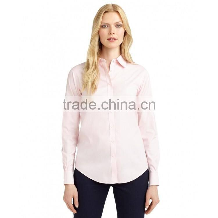 SZXX Hot Wholesale Womens Lady Pink Office Blouse Shirts