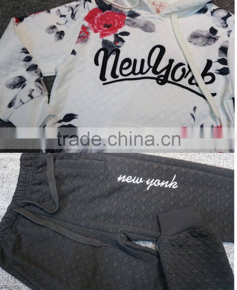 2016 Autumn Winter Childrens Hoodies Clothes Fashion Style Kids Girls Clothes Sets