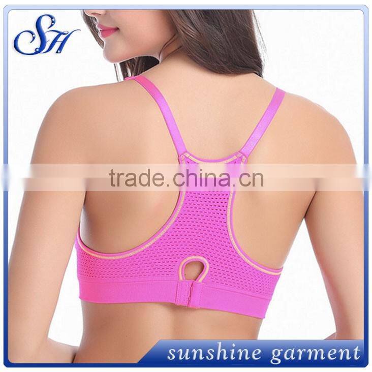 Customize breathable and quick dry gym fitness wear seamless bra sports bra for women