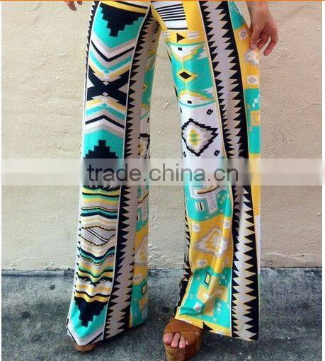 2016 Hot Euro Ameirica Russia sell new design high quality printed cheap women cargo pants