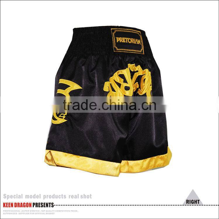 Professional High Quality Satin with Embroidery Custom Muay Thai Shorts