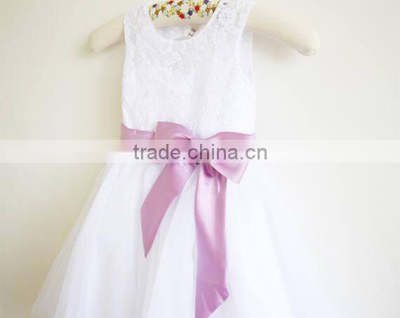 Latest Children Wedding dresses Frocks Birthday Lace and tulle Long Flower Girl Dresses