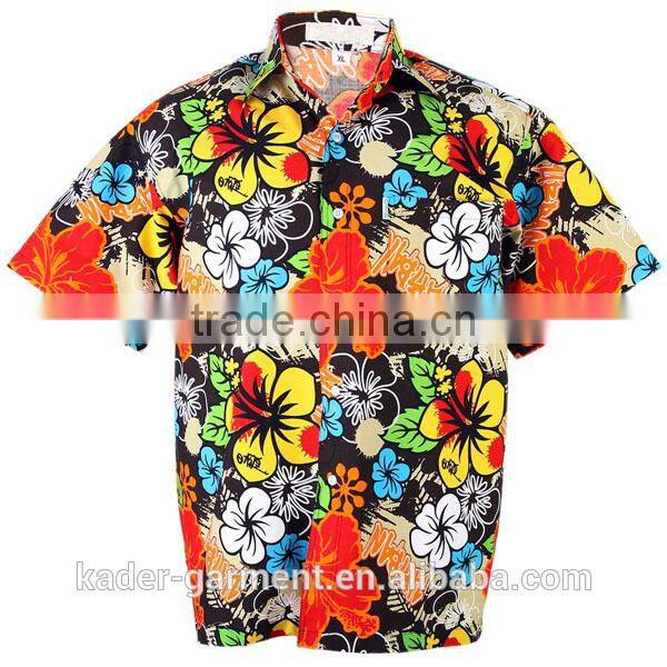 Hawaiian Aloha Cotton Shirt Colorful Big Chaba Beach Holiday