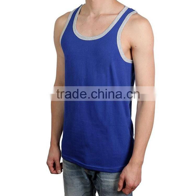 Latest Design Fashion Gym Wholesale 100 Cotton Blank Mens Tank Top