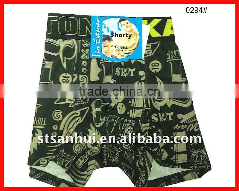 Men underwear custom printed boxer shorts with wide waist band
