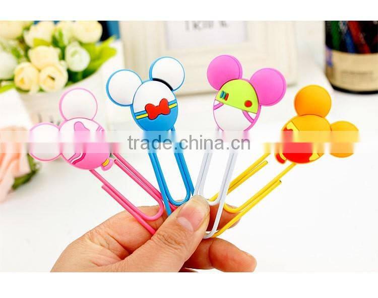 PVC paper clip planner mickey shape paper clip planner accessories