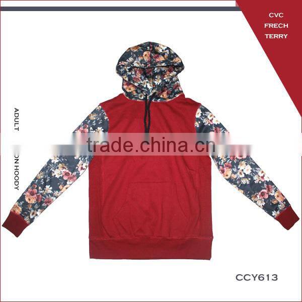 OEM service gilr's winter design CVC french terry velvet printing girls hoodie with hood for