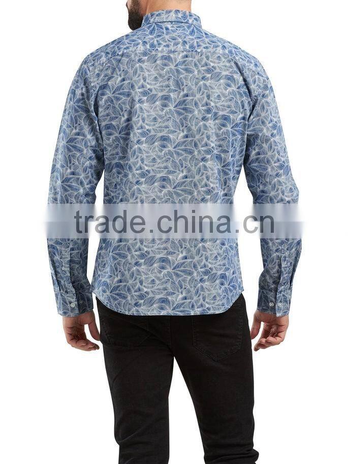 Men's casual autumn wear long sleeve thick shirt