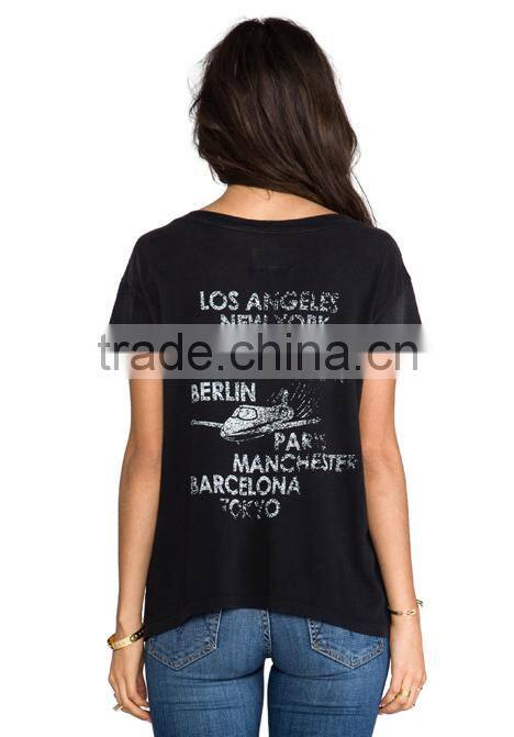 silver foil printing t-shirts 80% cotton 20% polyester