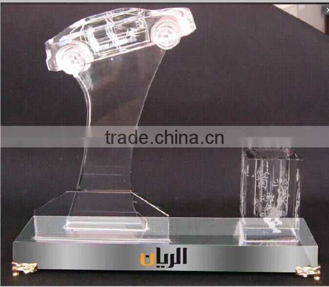 Clear Glass Crystal Tank Model for Governmant Souvenirs