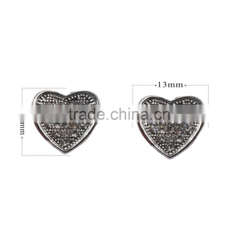 Customized Big Elegant Heart Shape Earrings Saudi Jewelry For Holiday Wholesale