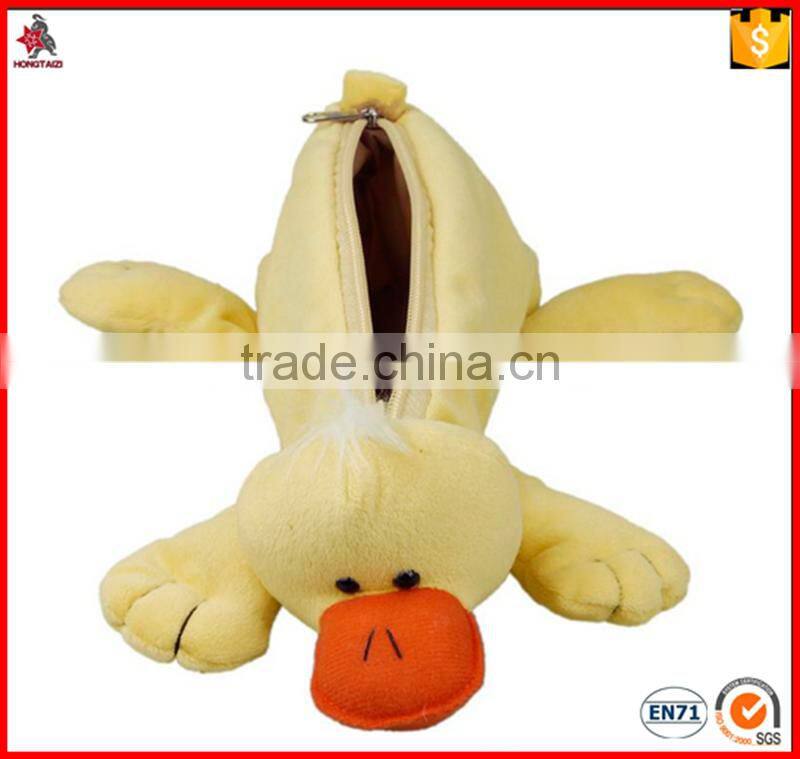 OEM super soft carton animal toy shaped plush pencil case wholesale