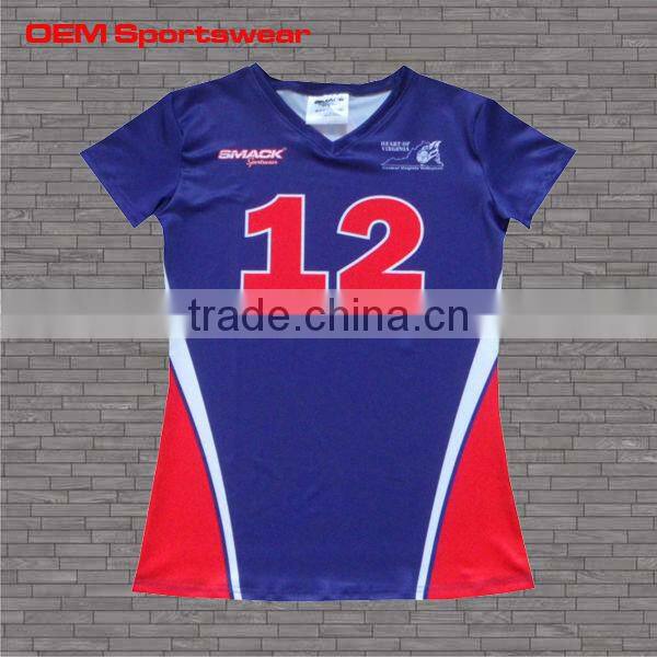High quality sublimated volleyball uniforms women customized