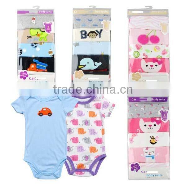 wholesale 100% organic cotton baby girl boy short sleeve bodysuits
