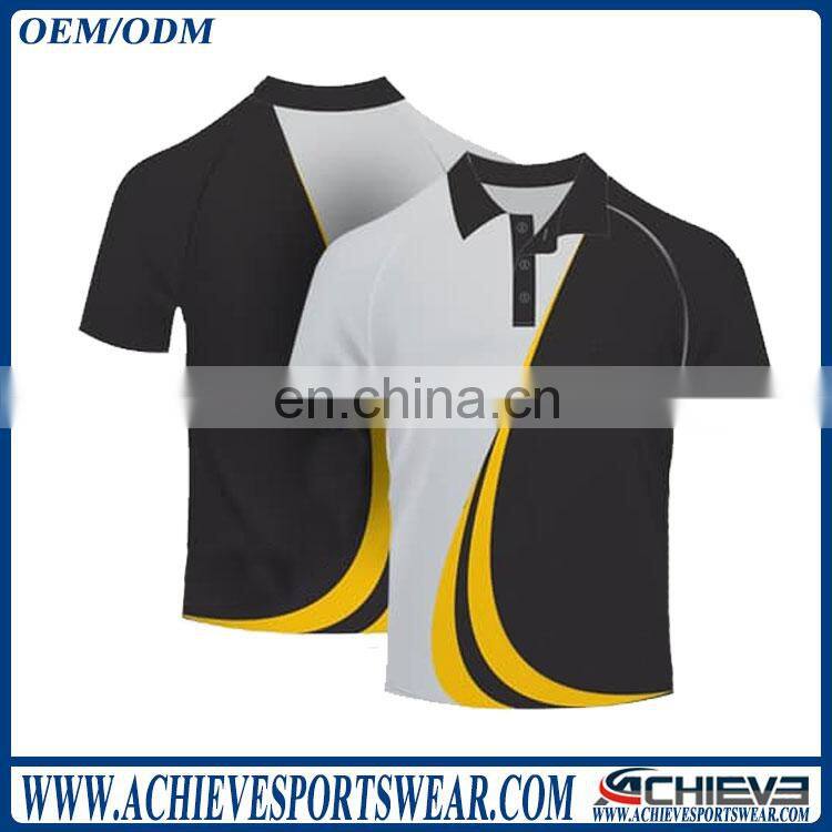 2017 New lifestyle men polo shirts sports performance stripes sublimated polo tshirts
