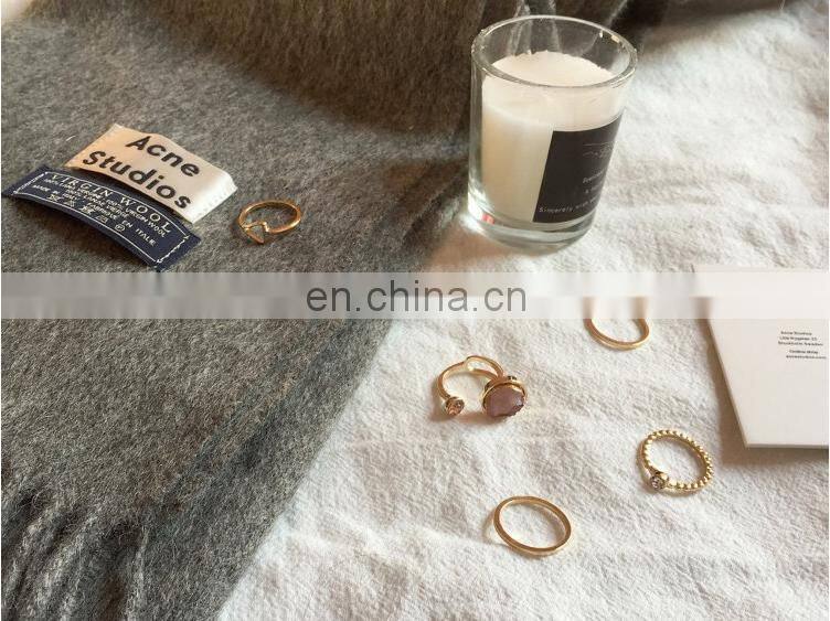 5PCS/Set Fashion Jewelry Special Pink Stone Rings For Women Knuckle Joint Ring Set