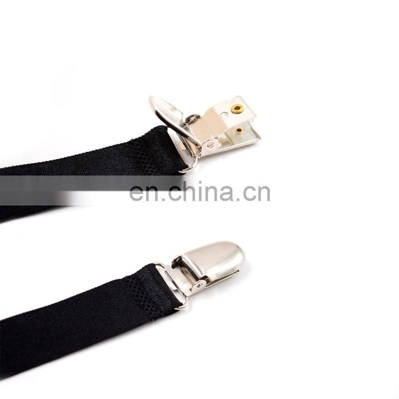 2017 yiwu longkang wholesale fashion Metal Button Stretching Shirt Stays Adjustable Size Suspender Most Protective Garter Belts