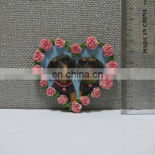 3d sourvenir dog shaped fridge magnet