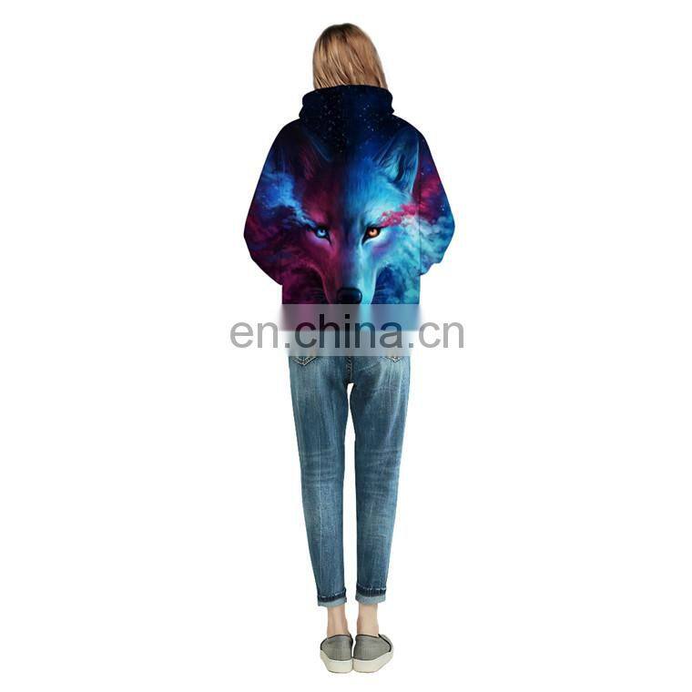 cheap wholesale 100% polyester 3d print women hoodies