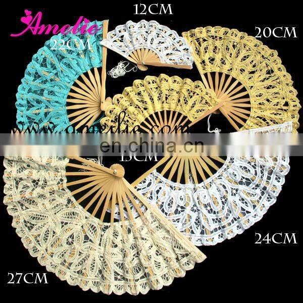 27cm Red Victorian Hand Lace Fan