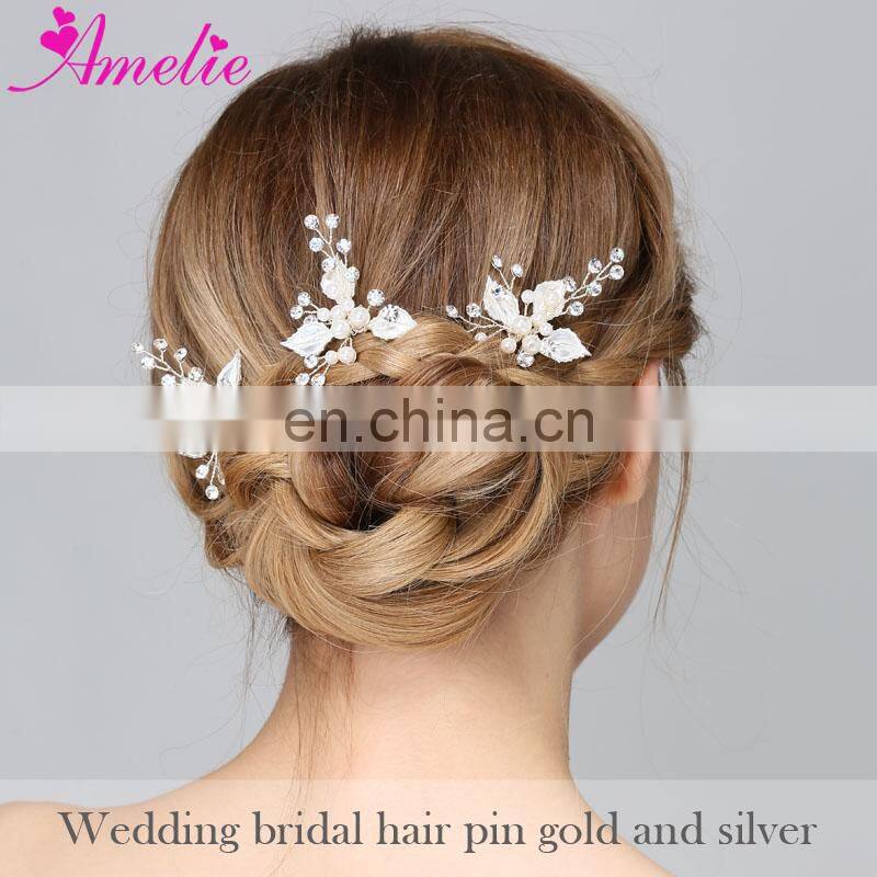 Amelie Handmade Wedding Hair Accessories Freshwater Pearl Bridal Hair Pins Bridesmaid Fashion Bobby Pins Favors