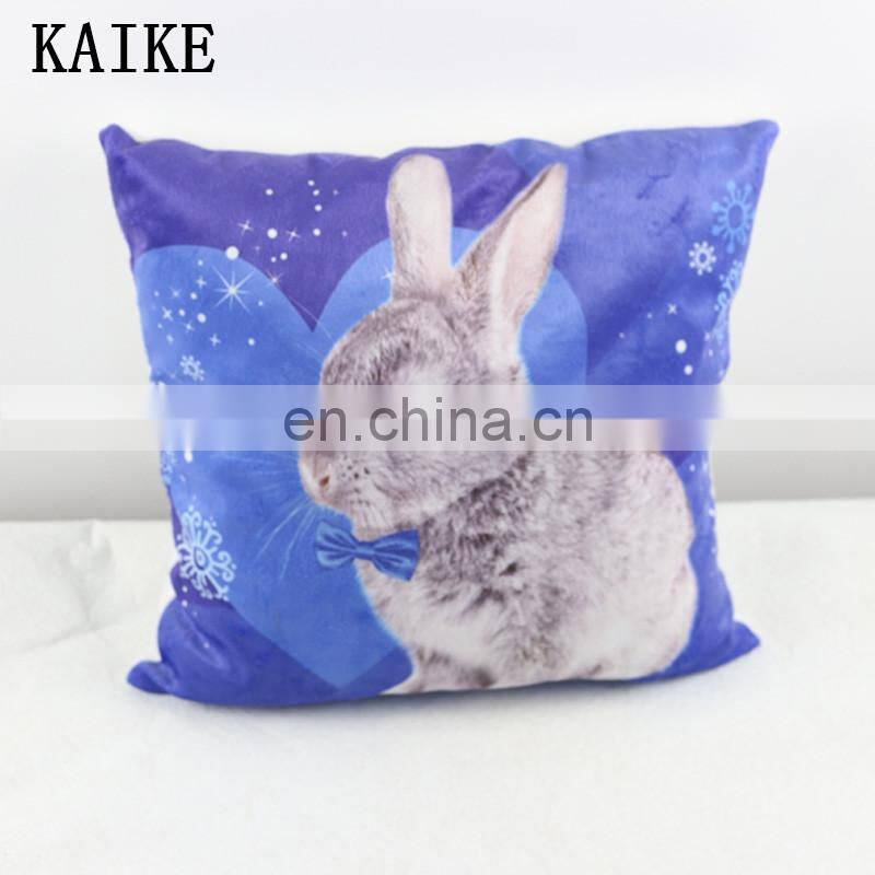 custom printing short plush cushion covers printed pillow