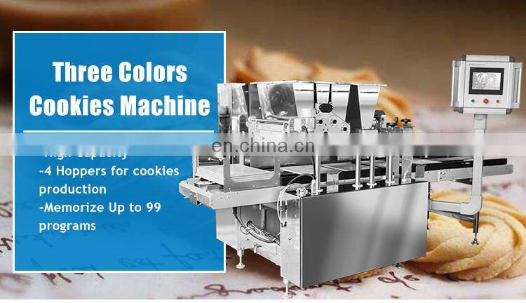 Three Colors Automatic Cookies Machine Cookies Production Line