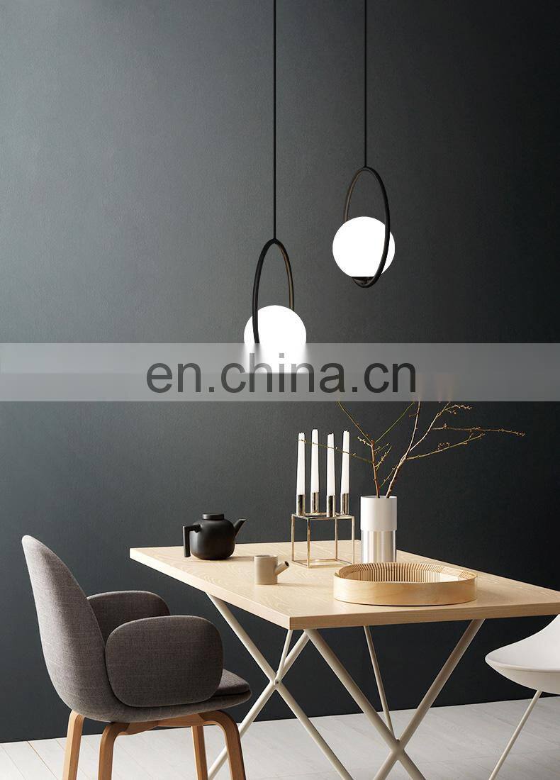 Transparent glass chandelier E27 lamp with metal+glass for home decorating