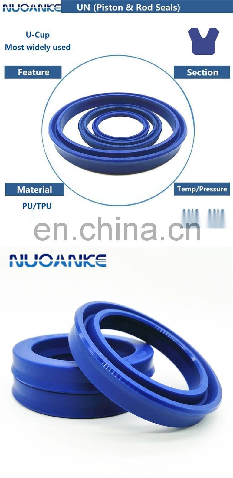 NUOANKE Hydraulic Cylinder Polyurethane Seal PU U Cup UN Piston Rod Hydraulic Oil Seal For Excavator