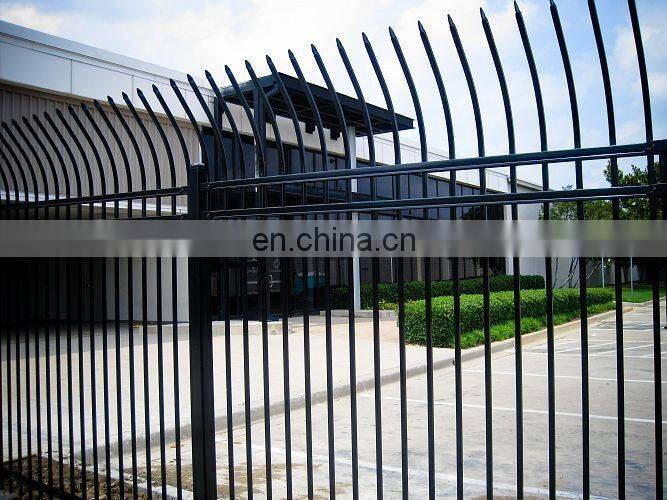 yard garden wrought iron steel fence,galvanized palisade fence,metal fence.
