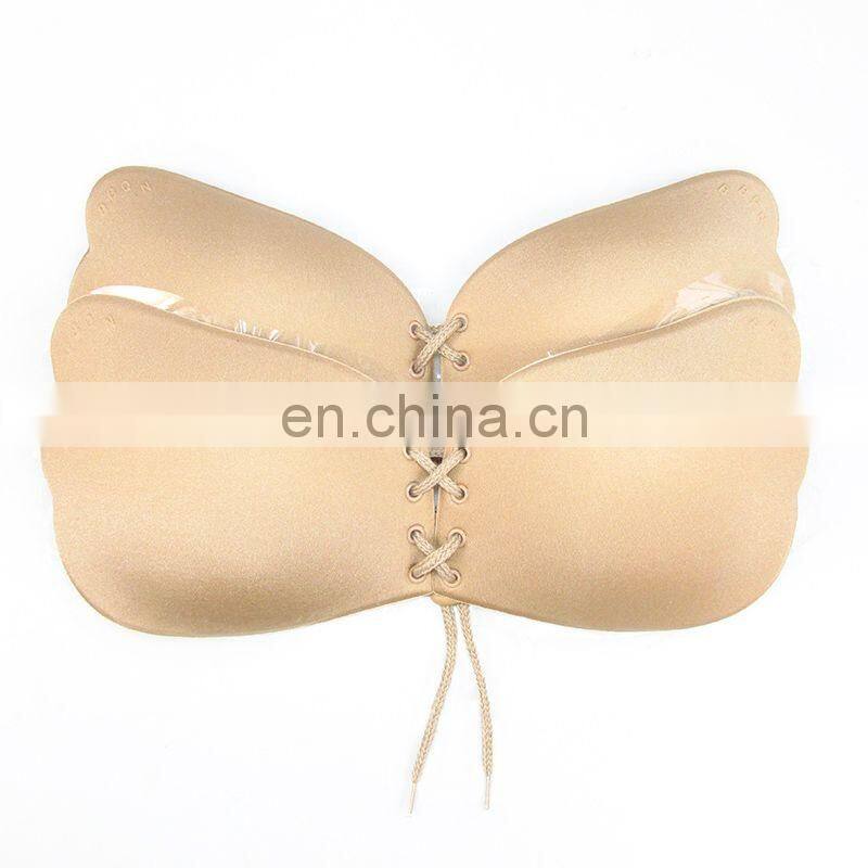 Women Self Adhesive Strapless Bandage Stick Gel Silicone Push Up Invisible Bra 2 styles
