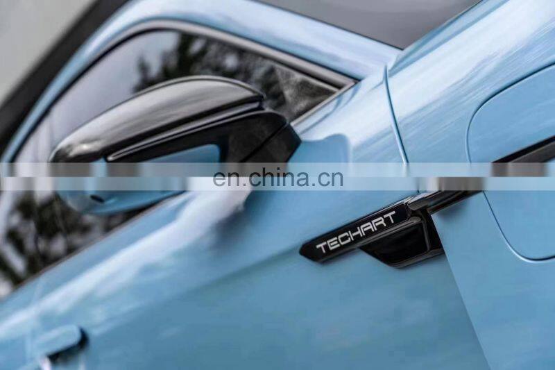 Runde Carbon Fiber Material For Porsche Taycan Techart Style Body Kit Front Lip Rear Lip Side Skirt Spoiler Side Mirror Shell