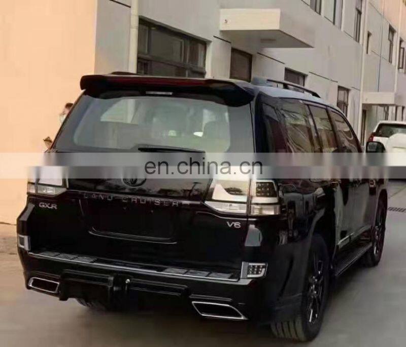 Runde PP Material For Toyota Land Cruiser Old Upgrade New Black Style Body Kit Front Rear Bumper Side Skirt Grille Headlight