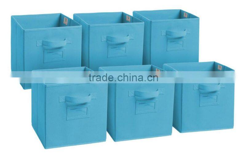 Foldable Fabric Bin, Folding storage cube set of 6