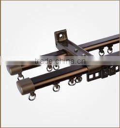 Double curtain mounting ceiling brackets