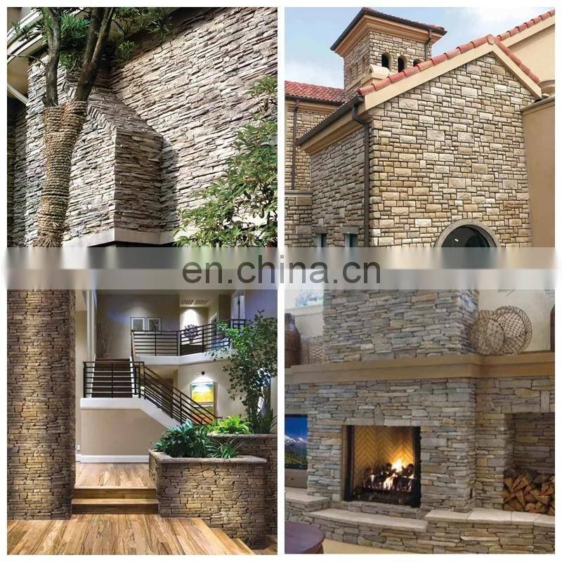 outdoor black wall false slate stone panels 3d black wall tiles for cladding
