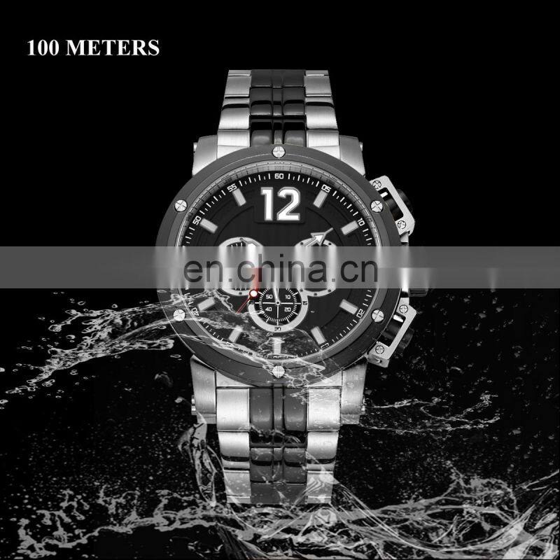 Wholesale Customized Silver Wristwatches Mens Luxury OEM / ODM Private Label Wrist Watch Mens