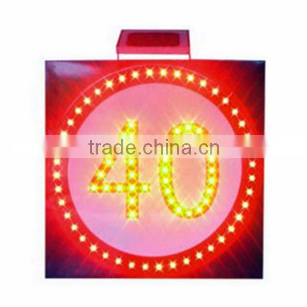 Direct manufacture LED traffic speed limit warning solar sign board