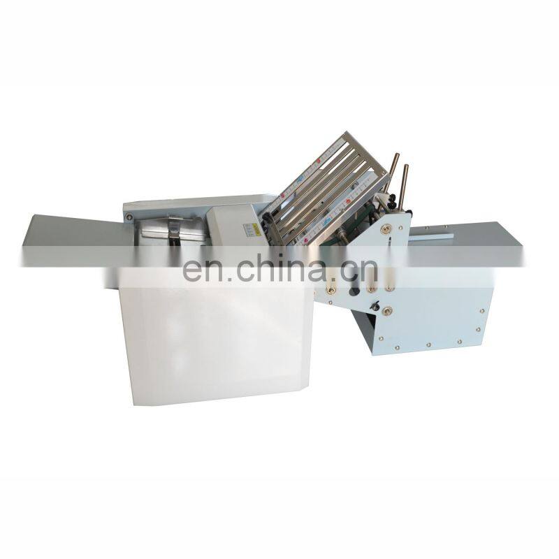A4 size two plates folder friction feed paper folding machine