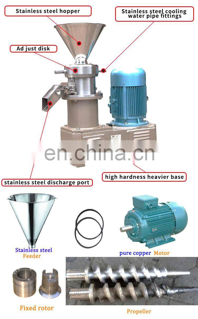 Electric Cacao Beans Making Colloid Equipment Peanut Butter Mill Grinder Processing Liquid Cocoa Bean Grinding Machine