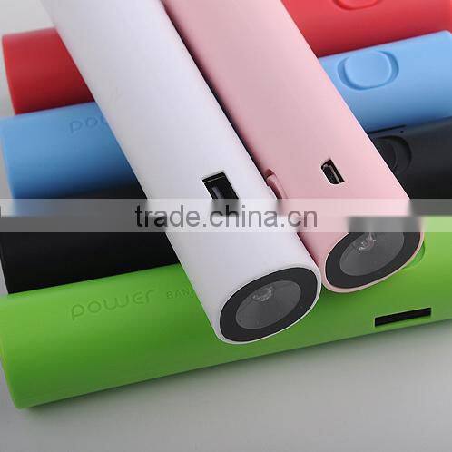 Custom LED flashlight 2600mAh portable mobile power bank