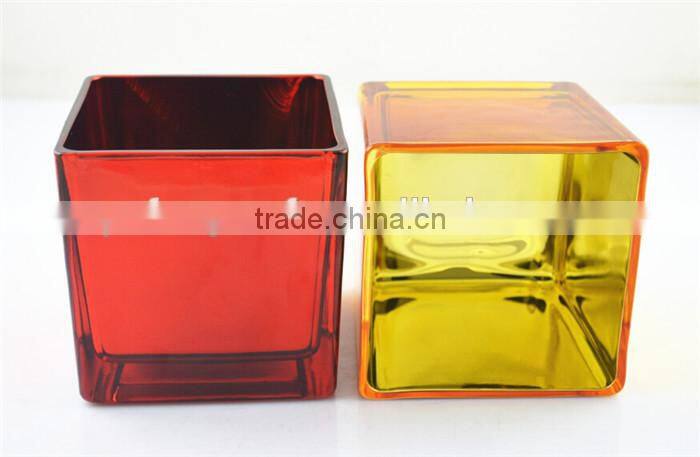 High-grade large cube vase candy container candle container