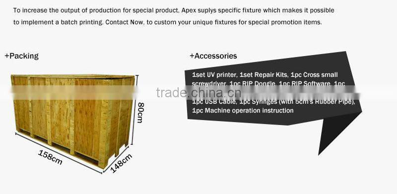 Large size Digital UV Flatbed Desktop Led UV Printer