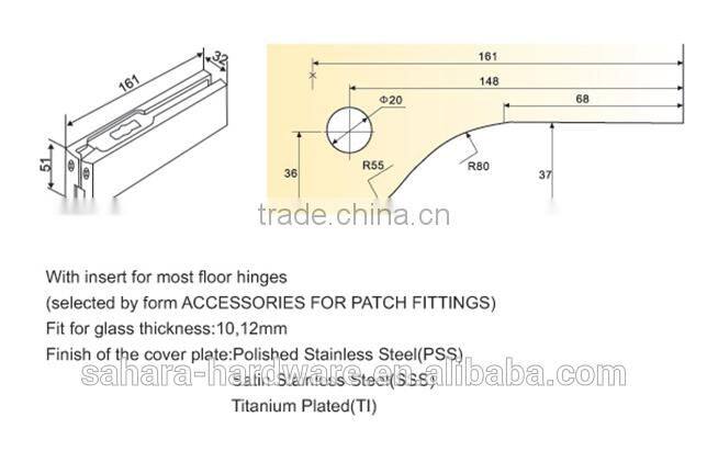 Wholesale china Sahara FT-420 stainless steel hinges for tempered glass door clamps
